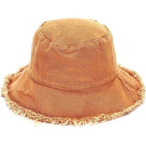 Sun Hats for Women Summer Casual Wide Brim Cotton Bucket Hat Beach Vacation